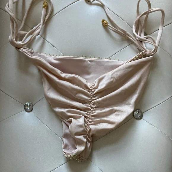 Elegant Gold Rhinestone Bikini - Picture 3 of 4